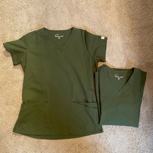 Butter soft 4 pocket scrub top TWO TOPS